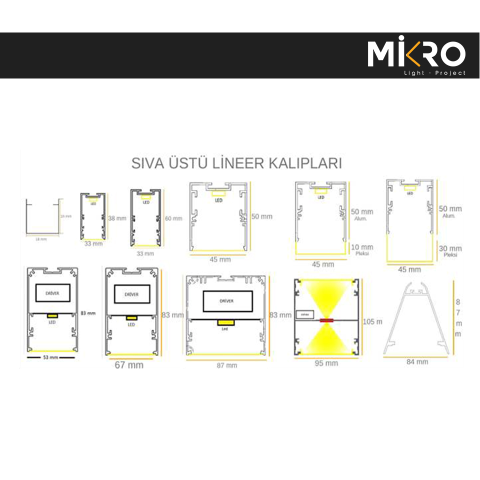 Lineer Aydınlatma Kalıpları